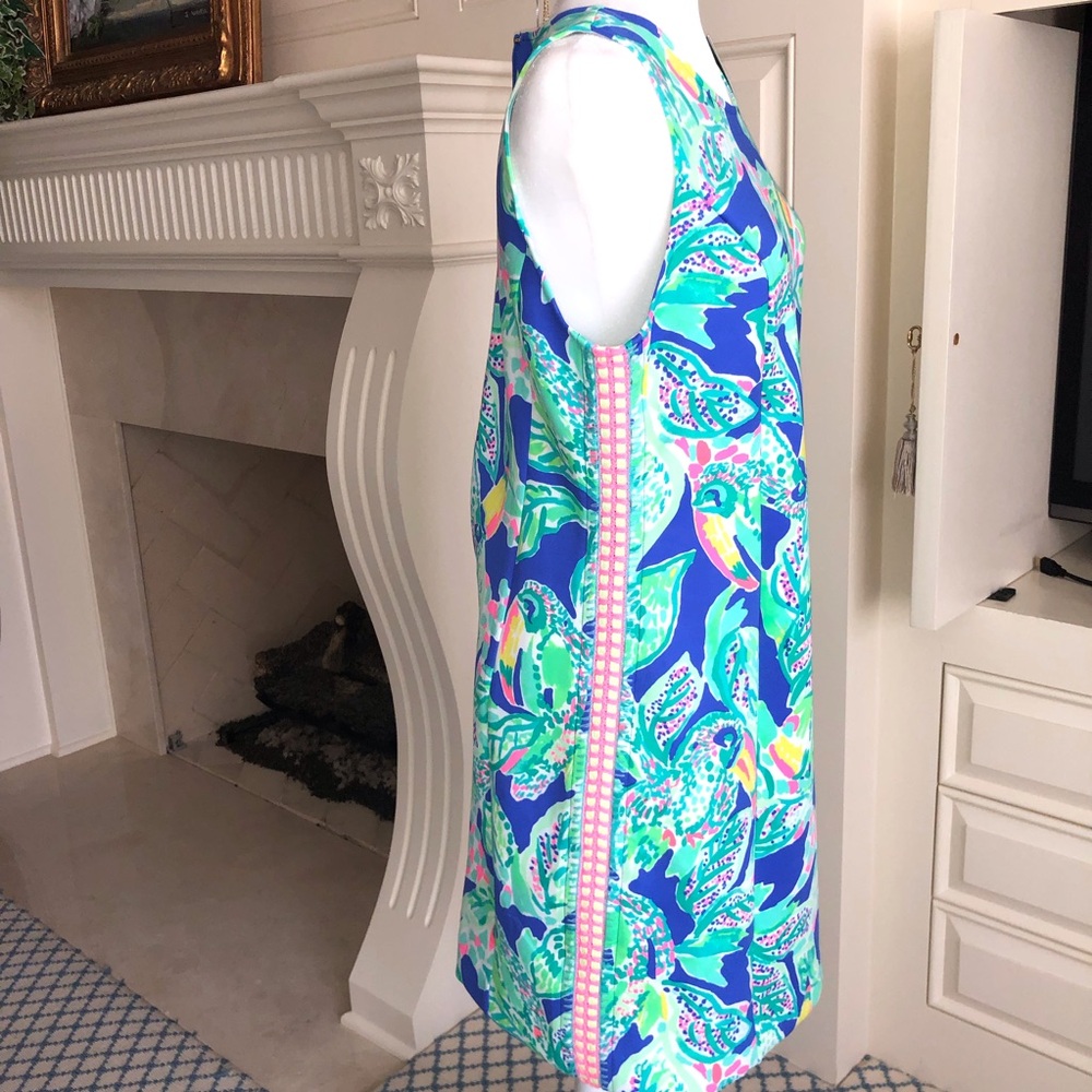 Lilly Pulitzer Mila Knit Shift in Wake Up Call Print New Size L - Picture 4 of 13